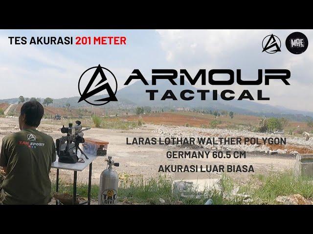 TES AKURASI 201 METER LW POLYGON GERMANY | ARMOUR TACTICAL - MAE SLUG 18gr - 1054 FPS LUAR BIASA