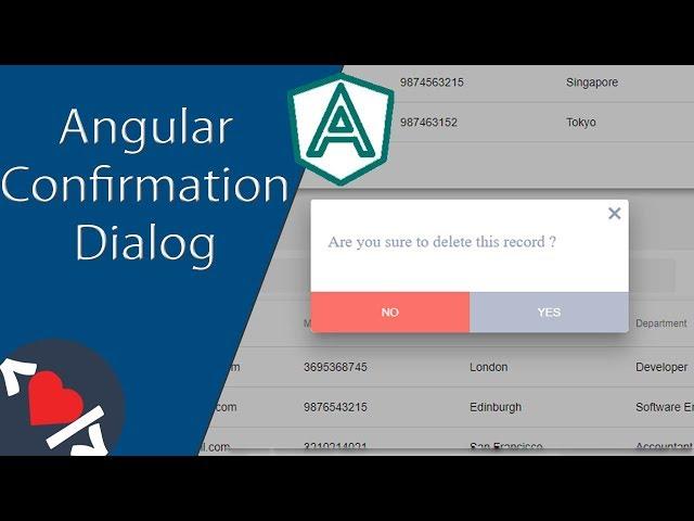 Angular Material Confirm Dialog