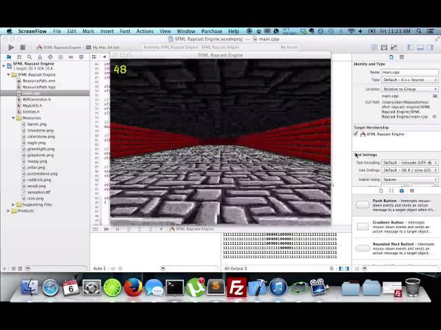 SFML Raycasting 3 - BSP Generated Map, Performance Boosts for Floor Casting, and a Pillar