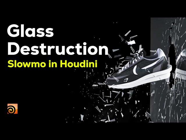 Glass Destruction with Slow Motion In Houdini | Houdini Tutorial [Eng Sub]