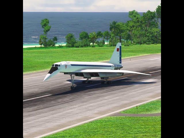 Greatest Pilot Skill! Tupolev TU-144D Aeroflot Performs Takeoff from Secret Runway