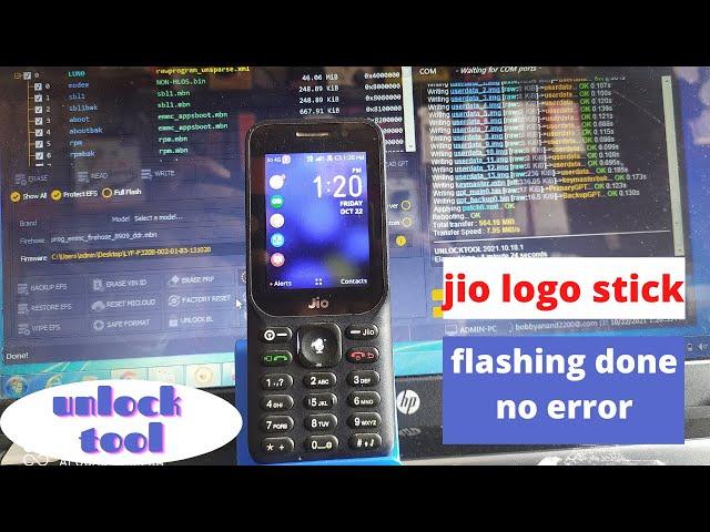 Jio phone f320b flashing unlock tool | flashing error solution |  hang on logo