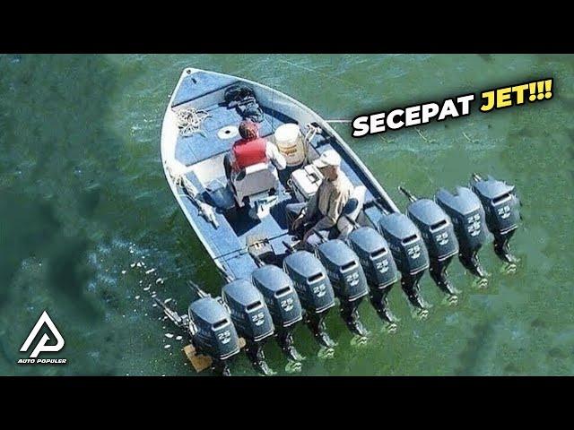 KETIKA BOAT DIPASANGI MESIN SEBANYAK INI!!! Lihatlah Kecepatan Kapal Boat Tercepat di Dunia ini....