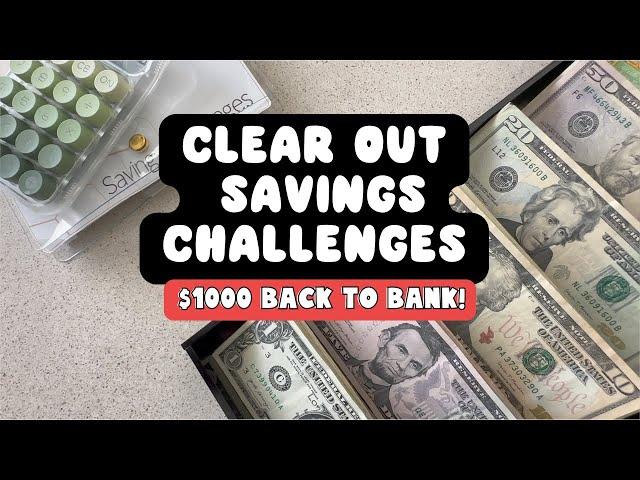 Clearing Out Savings Challenges | Cash Stuffing | Budgeting Money