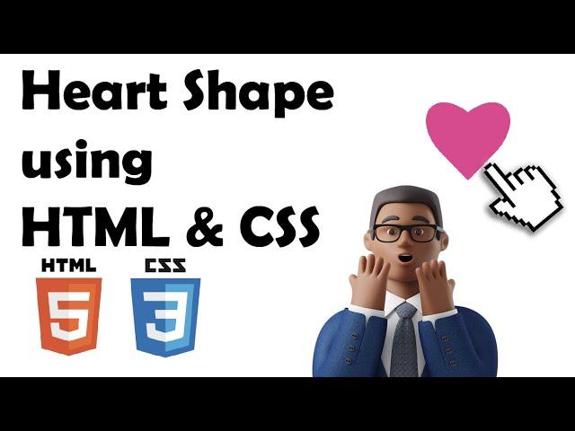 html css heart shape | css heart shape | heart shape using css | Heart Shape Using CSS Easy Tutorial