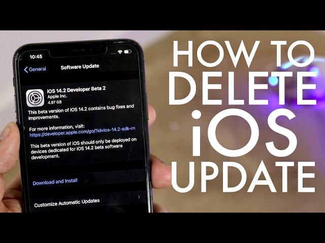 How To Delete iOS Update On iPhone!