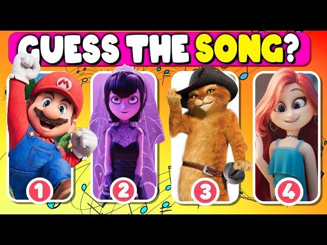 Guess Character By Their song? |Netflix Puss In Boots Quiz,hotel transylvania, Madagascar l #3