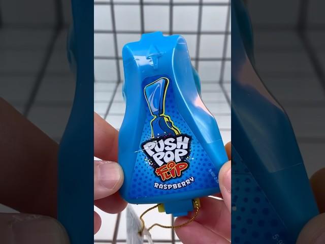 Blue push pop flip candy jelly food mukbang