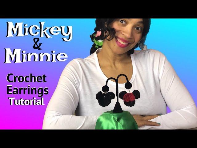 How to Crochet Mickey and Minnie Mouse Earrings