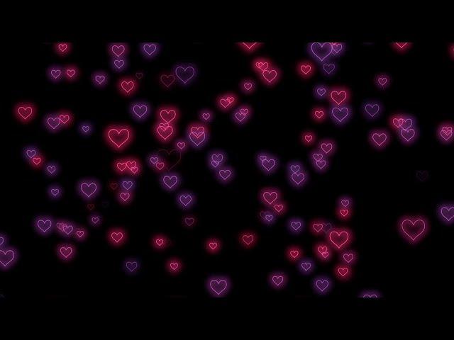 Flying HeartHeart Background | Neon Light Love Heart Background Video Loop [3 Hours]