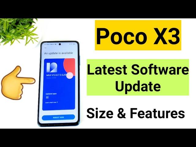 Poco x3 software update latest version