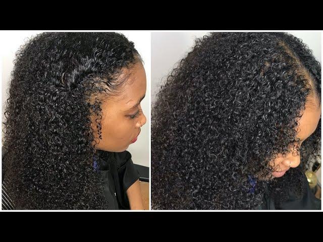 YOU CAN’T TELL ITS FAKE HAIR. Versatile micro links on short curly hair, Looks natural || Ywigs hair