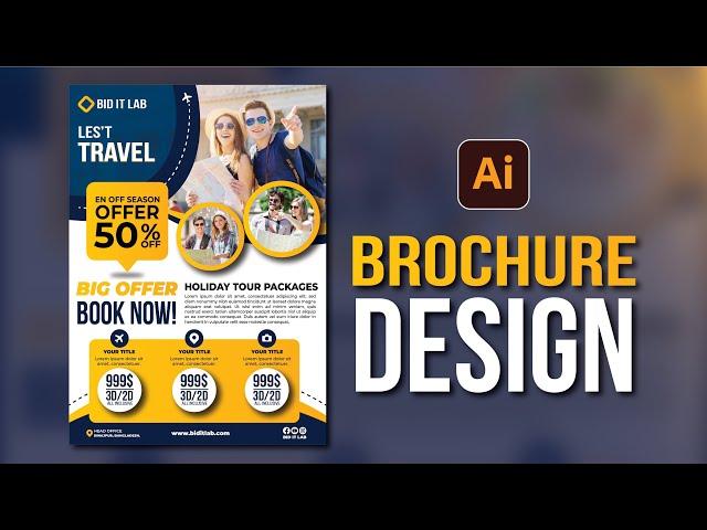 Brochure Design & Tutorial - Adobe Illustrator | BID IT Lab #brochure #design #illustrator #tutorial