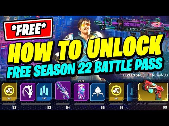 How to EASILY UNLOCK The Season 22 Apex Legends Battle Pass FOR FREE (Shockwave)