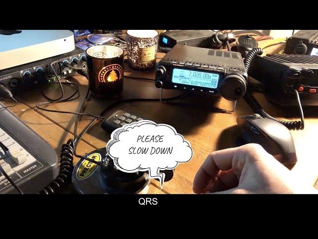 QRS CW QSO - Remember to slow down!