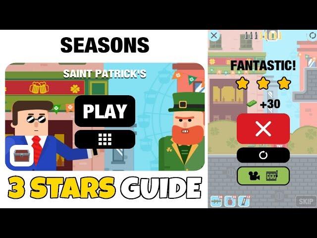 Mr Bullet SEASONS SAINT PATRICK'S Level 1-32. 3 Stars Walkthrough