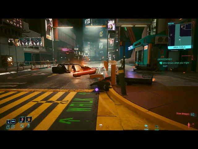 Cyberpunk 2077 - Police Car Chase And Outcome. Wait For It...