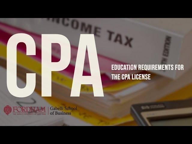 Education Requirements for the CPA License