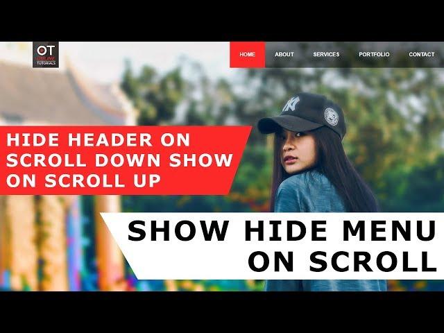 Hide Menu on scroll down show on scroll up - Html CSS And jQuery