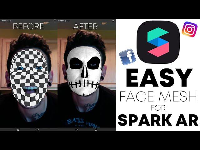 SparkAR - SIMPLE Face Mesh Tutorial for Instagram Filters