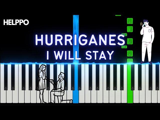 Hurricanes - I Will Stay | Helppo Piano Tutorial (alkuperäinen sävellaji)