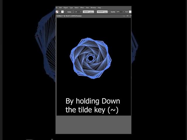 Abstract design with (~) key in illustrator#shorts #youtubeshorts #graphicdesign