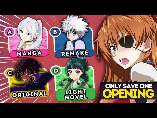  Save One Anime OPENING  Openings Based on Different Media  Anime Quiz