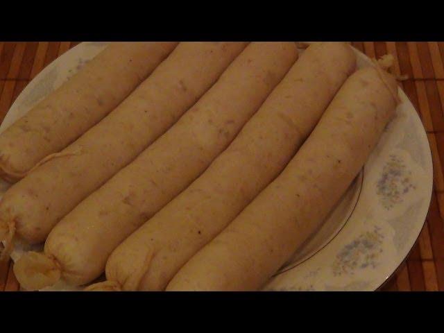 Колбаса варёная куриная любительская высшего сорта.