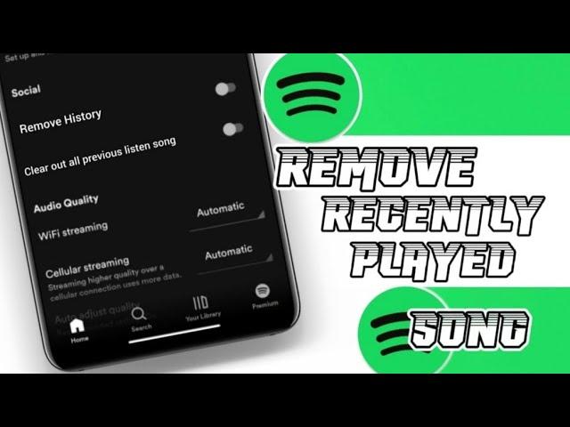 How To Delete/Remove Recently Played On Spotify | Clear Spotify Recent History