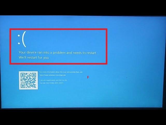 Your Device ran into a problem and needs to restart | Blue Screen ASUS A409Fj