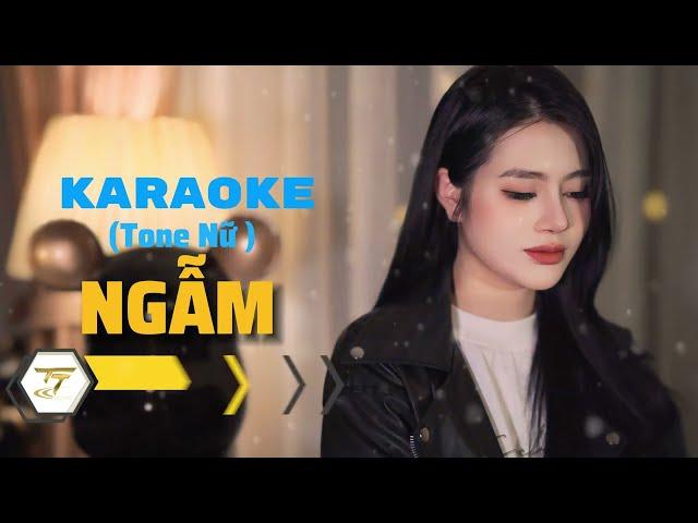 NGẪM - OANH TẠ [ KARAOKE ] Tone Nữ G#m Beat Chuẩn Không Bè