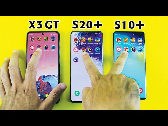 Poco X3 GT vs S20 Plus vs S10 Plus SPEED TEST - Dimensity 1100 vs Exynos 990 vs Exynos 9820