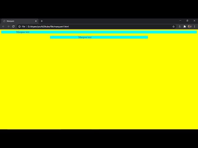 How to add marquee to the html
