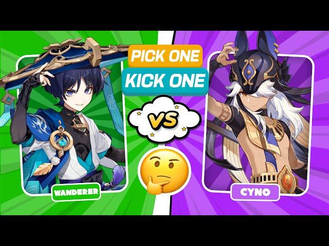 PICK ONE! KICK ONE! GENSHIN CHARACTERS QUIZ ⭐️️ "HARDEST CHOICE EVER" 