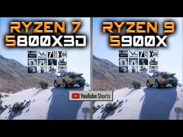 5900X vs 5800X3D #SHORTS - Tested 15 Games and Applications