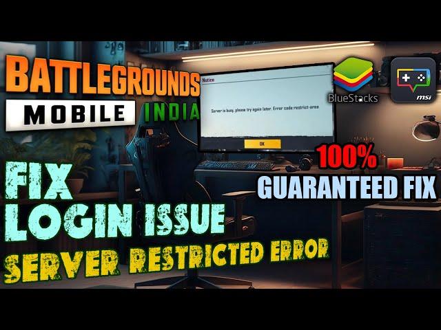How To Fix BGMI Server Is Busy Restrict Area In Emulator - Bluestacks And Msi App Player