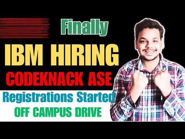 Finally IBM ASE Mass Hiring Announced | Registrations | OFF Campus Drive For 2024 Batch | Jobs