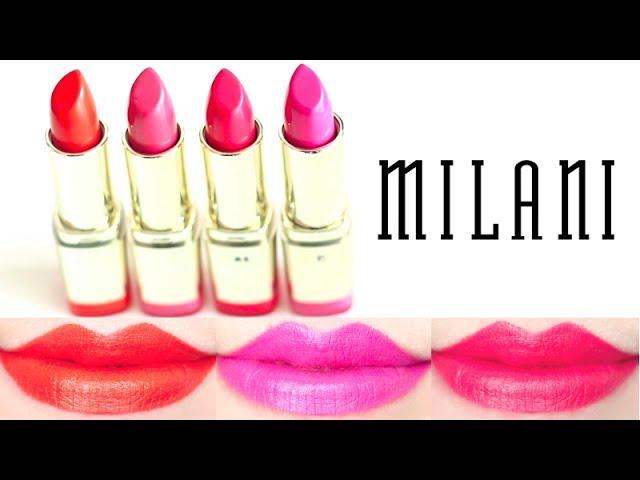 Milani Color Statement Lipstick Swatches