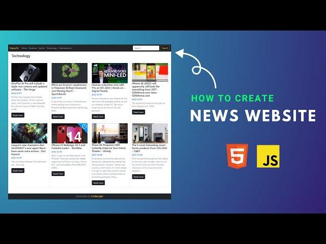 How to create news website | HTML, CSS & JAVASCRIPT #1