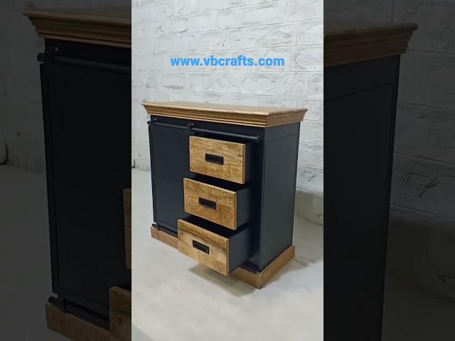 Industrial Style Iron Wooden Drawer Cabinet #industrial #vintage #furniture #drawer #livingroom