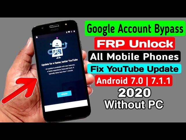 YouTube Update Problem Fix Without PC Android 7 FRP Bypass║All Moto/Lenovo/Lava/Micromax/Krbonn/Itel