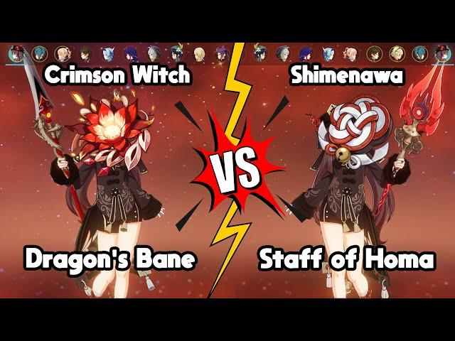 Dragon's Bane Hu Tao Crimson Witch vs Shimenawa - Genshin Impact