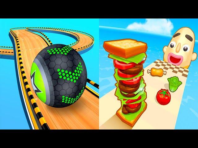 Going Balls VS Sandwich Runner - All Levels Android iOS Gameplay #2