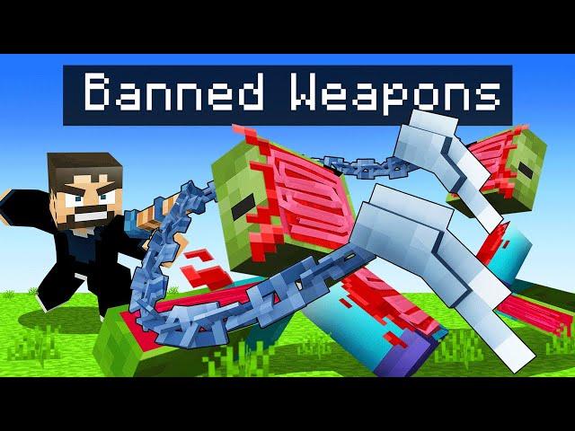 Using BANNED Weapons in Minecraft