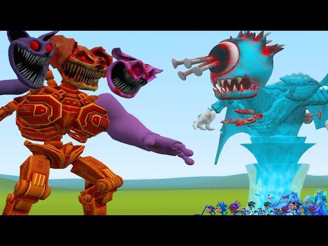 NEW THE JOYKILL BOSS POPPY PLAYTIME VS CTHULHU SKY BLUE SPRUNKI FAMILY In Garry's Mod