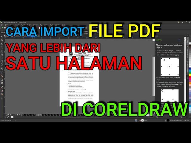 Cara Import File PDF lebih dari satu halaman ke CorelDRAW | belajar CorelDRAW