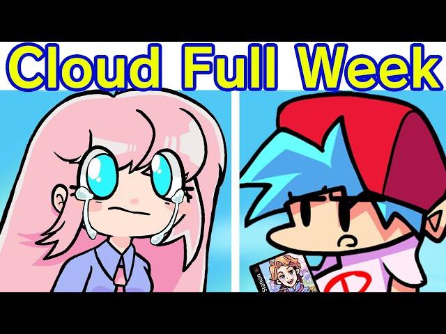 Friday Night Funkin' VS Cloud FULL WEEK + Cutscenes & Ending (FNF Mod) (Notice Me Senpai - Fangirl)