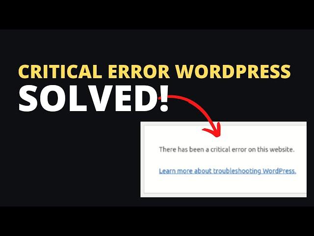 Solved "There has been a critical error on this website." in WordPress using hosting cPanel or FTP