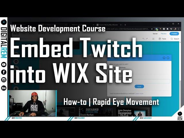 How to Embed Twitch into WIX page | Digital REM Production