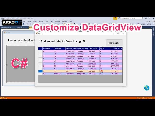 C# | Customize DataGridView